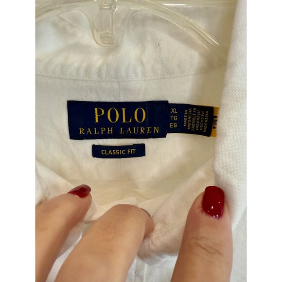 Polo Ralph Lauren White Short Sleeve Button Down Shirt Men’s - Size XL - Picture 4 of 7